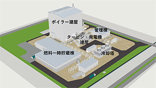 苫小牧市のバイオマス発電所（2025年4月運開予定：イメージ図）