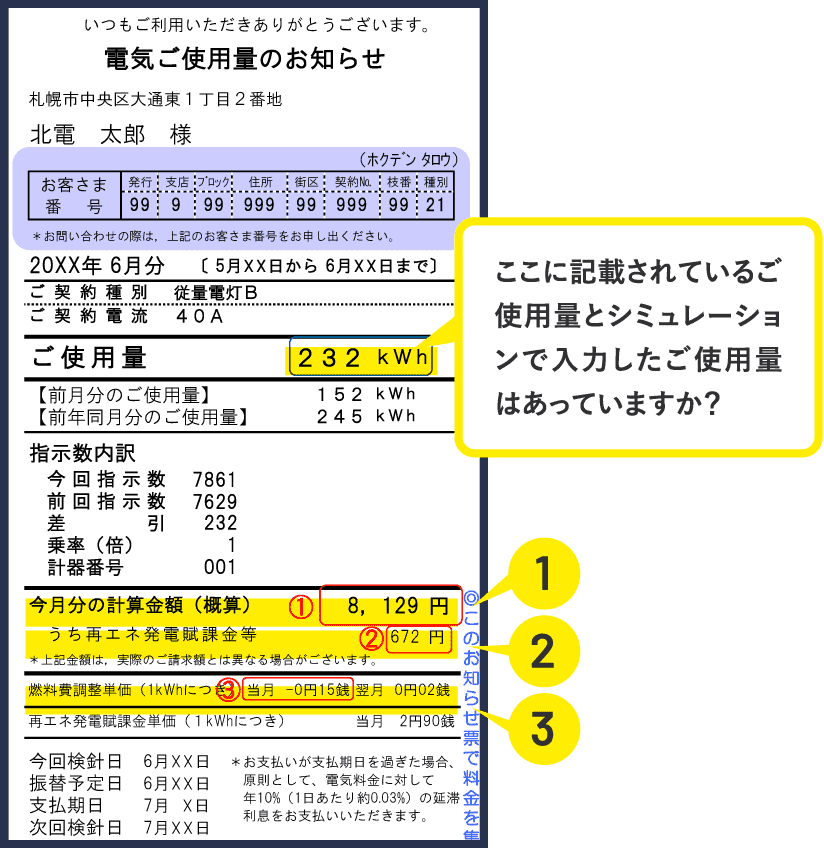 検針票例