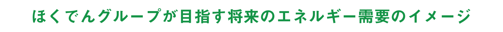 ほくでんグループが目指す将来のエネルギー需要のイメージ