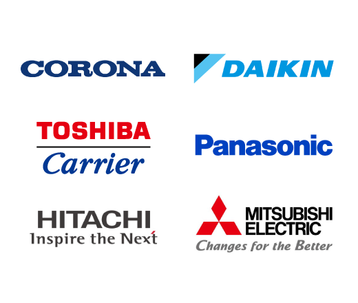 CORONA,DAIKIN,TOSHIBA Carrier,Panasonic,HITACHI Inspire the Next,MITSUBISHI ELECTRIC Changes for the Better